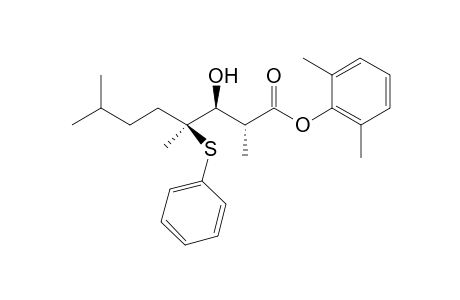 (2,6-dimethylphenyl) (2R,3S,4S)-2,4,7-trimethyl-3-oxidanyl-4-phenylsulfanyl-octanoate