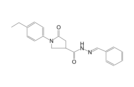 3-pyrrolidinecarboxylic acid, 1-(4-ethylphenyl)-5-oxo-, 2-[(E)-phenylmethylidene]hydrazide