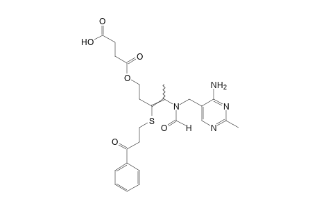 N-[(4-amino-2-methyl-5-pyrimidinyl)methyl]-N-[4-hydroxy-1-methyl-2-[(phenacylmethyl)thio]-1-butenyl]formamide, hydrogen succinate(ester)