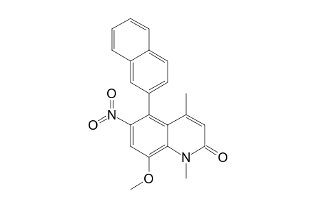 8-METHOXY-1,4-DIMETHYL-5-(NAPHTHALEN-2-YL)-6-NITRO-QUINOLIN-2(1H)-ONE