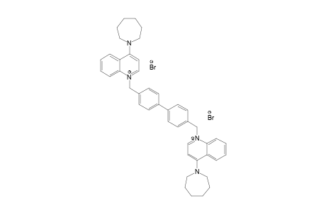 4-(azepan-1-yl)-1-[4-[4-[[4-(azepan-1-yl)quinolin-1-ium-1-yl]methyl]phenyl]benzyl]quinolin-1-ium dibromide