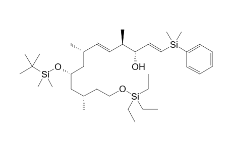 (1E,3R,4R,5E,7S,9S,11S)-9-((tert-Butyldimethylsilyl)oxy)-1-(dimethyl(phenyl)silyl)-4,7,11-trimethyl-13-((triethylsilyl)oxy)trideca-1,5-dien-3-ol