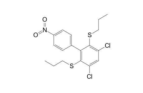 1,5-bis(chloranyl)-3-(4-nitrophenyl)-2,4-bis(propylsulfanyl)benzene