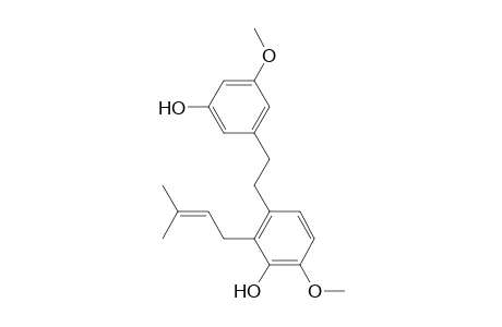 3-[2-(3-hydroxy-5-methoxyphenyl)ethyl]-6-methoxy-2-(3-methyl-2-butenyl)phenol