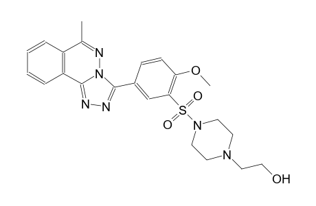 2-(4-{[2-methoxy-5-(6-methyl[1,2,4]triazolo[3,4-a]phthalazin-3-yl)phenyl]sulfonyl}-1-piperazinyl)ethanol