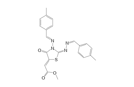 (Z)-Methyl 2-[(Z)-3-((E)-(4-methylbenzylidene)amino)-2-((E)-(4-methylbenzylidene)hydrazono)-4-oxothiazolidin-5-ylidene]acetate