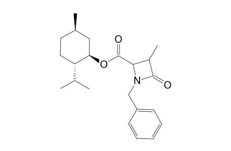 cis (1R,2S,5R)-2-isopropyl-5-methylcyclohexyl 1-benzyl-3-methyl-4-oxoazetidine-2-carboxylate