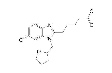 5-[6-Chloro-1-(oxolan-2-ylmethyl)-1,3-benzodiazol-2-yl]pentanoic acid