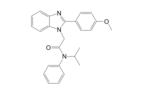 2-[2-(4-methoxyphenyl)-1-benzimidazolyl]-N-phenyl-N-propan-2-ylacetamide