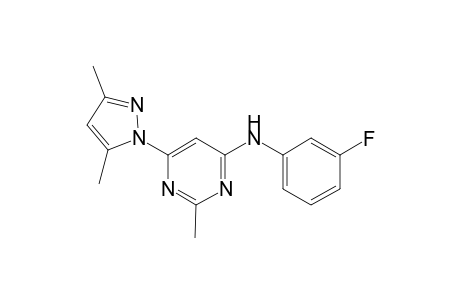 6-(3,5-Dimethyl-1H-pyrazol-1-yl)-N-(3-fluorophenyl)-2-methyl-4-pyrimidinamine