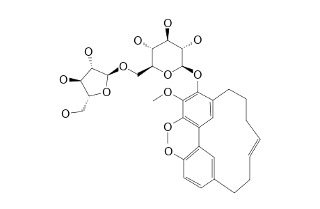 MYRICANENE-A-5-O-ALPHA-L-ARABINOFURANOSYL-(1->6)-BETA-D-GLUCOPYRANOSIDE
