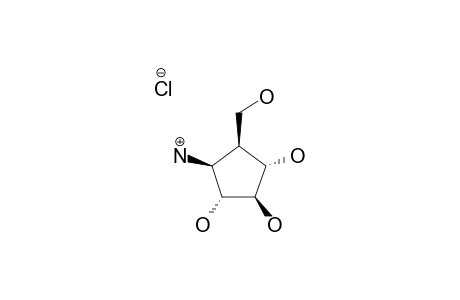 (1R,2S,3S,4R,5R)-4-AMINO-5-(HYDROXYMETHYL)-CYCLOPENTANE-1,2,3-TRIOL-HYDROCHLORIDE