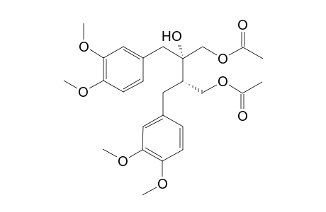 (2S,3S)-1,4-Bis(3,4-dimethyoxyphenyl)-2,3-bis(acetoxymethyl)butan-3-ol