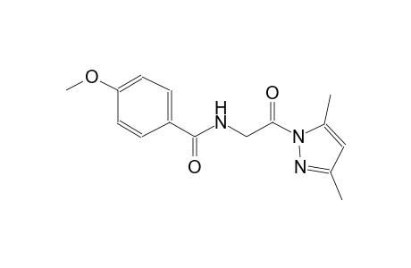 N-[2-(3,5-dimethyl-1H-pyrazol-1-yl)-2-oxoethyl]-4-methoxybenzamide