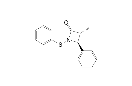 rel-(3R,4S)-3-Methyl-4-phenyl-3-thiophenoxy-2-azetidinone