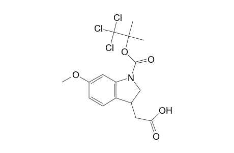 6-Methoxy-3-(carboxymethyl)-2,3-dihydro-1H-indole-1-carboxylic acid, 1-(2,2,2-trichloro-1,1-dimethylethyl ester)