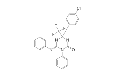 2-(4-CHLOROPHENYL)-2-TRIFLUOROMETHYL-4-OXO-6-PHENYLIMINOPERHYDRO-1,3,5-TRIAZINE