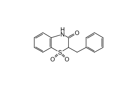 2-benzyl-2H-1,4-benzothiazin-3(4H)-one, 1,1-dioxide