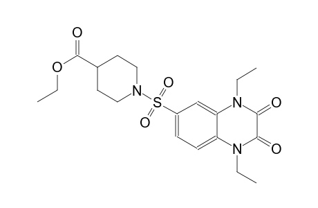 4-piperidinecarboxylic acid, 1-[(1,4-diethyl-1,2,3,4-tetrahydro-2,3-dioxo-6-quinoxalinyl)sulfonyl]-, ethyl ester