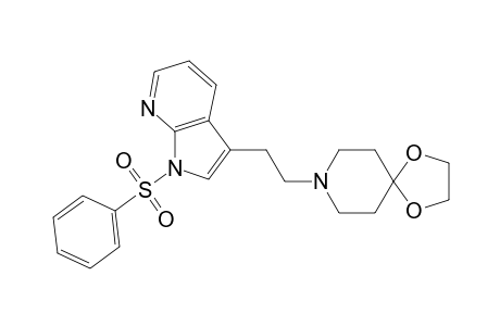 1-[2-(1-PHENYLSULFONYLPYRROLO-[2.3-B]-PYRIDIN-3-YL)-ETHYL]-PIPERIDINE-4-ETHYLENE_KETAL