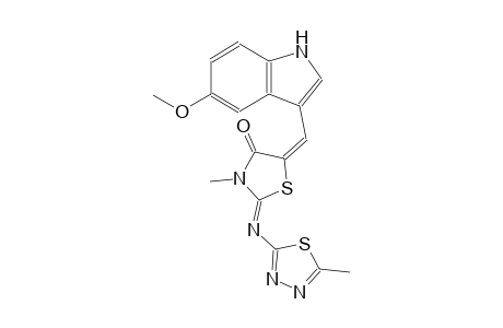4-thiazolidinone, 5-[(5-methoxy-1H-indol-3-yl)methylene]-3-methyl-2-[(5-methyl-1,3,4-thiadiazol-2-yl)imino]-, (2Z,5E)-