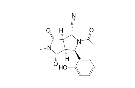 Pyrrolo[3,4-c]pyrrole-1-carbonitrile, 2-acetyloctahydro-3-(2-hydroxyphenyl)-5-methyl-4,6-dioxo-, (1.alpha.,3.beta.,3a.alpha.,6a.a lpha.)-