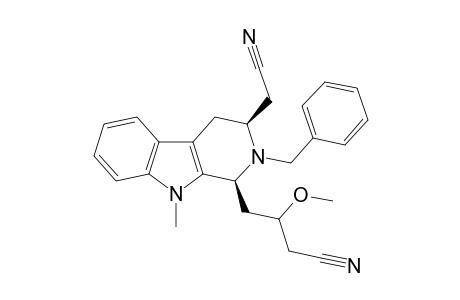 2-Benzyl-3-cyanomethyl-1-(2-methoxy-3-cyanopropyl)-2,3,4,9-tetrahydro-9-methyl-1H-pyrido[3,4-b]indole