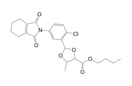 1,3-Dioxolane-4-carboxylic acid, 2-[2-chloro-5-(1,3,4,5,6,7-hexahydro-1,3-dioxo-2H-isoindol-2-yl)phenyl]-5-methyl-, butyl ester