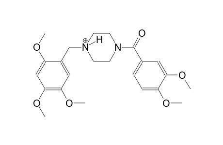 1-(3,4-dimethoxybenzoyl)-4-(2,4,5-trimethoxybenzyl)piperazin-4-ium