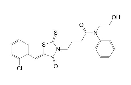 4-[(5Z)-5-(2-chlorobenzylidene)-4-oxo-2-thioxo-1,3-thiazolidin-3-yl]-N-(2-hydroxyethyl)-N-phenylbutanamide