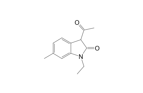 1-Ethyl-3-acetyl-6-methyl-2-indolinone