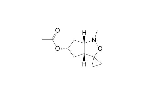 (3aR*,5S*,6aS*)-1,3a,4,5,6,6a-Hexahydro-1-methylspiro[3H-cyclopent[c]isoxazole-3,1'-cyclopropan]-5-yl acetate