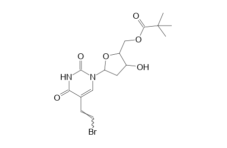 5-(2-bromovinyl)-1-[4-hydroxy-5-(hydroxymethyl)tetrahydro-2-furyl]uracil, pivalate (ester)