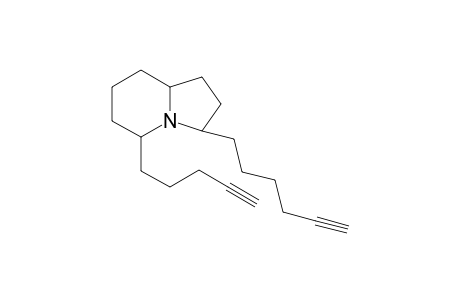 5-(4'-Pentyn-1'-yl)-3-(5"-hexyn-1"-yl)-indolizidine