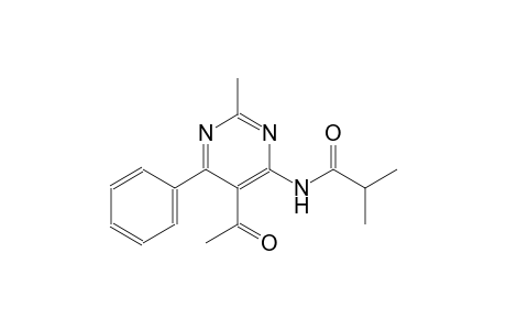N-(5-acetyl-2-methyl-6-phenyl-4-pyrimidinyl)-2-methylpropanamide