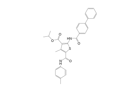 isopropyl 2-[([1,1'-biphenyl]-4-ylcarbonyl)amino]-4-methyl-5-(4-toluidinocarbonyl)-3-thiophenecarboxylate