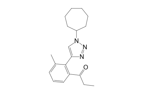 1-(2-(1-cycloheptyl-1H-1,2,3-triazol-4-yl)-3-methylphenyl)propan-1-one