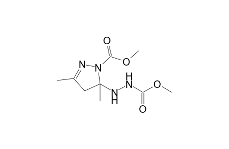 Methyl 4,5-dihydro-3,5-dimethyl-5-(N'-methoxycarbonylhydrazino)pyrazole-1-carboxylate