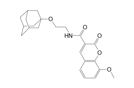 2H-Chromene-3-carboxylic acid, 8-methoxy-2-oxo-, [2-(adamantan-1-yloxy)ethyl]amide