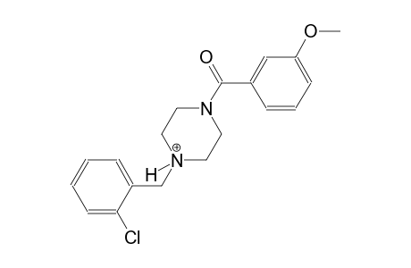 1-(2-chlorobenzyl)-4-(3-methoxybenzoyl)piperazin-1-ium