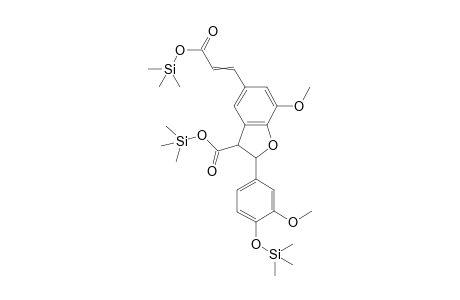 trimethylsilyl 7-methoxy-2-(3-methoxy-4-trimethylsilyloxy-phenyl)-5-(3-oxo-3-trimethylsilyloxy-prop-1-enyl)-2,3-dihydrobenzofuran-3-carboxylate