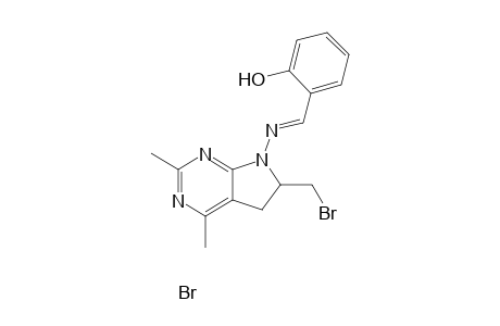 7-(2-hydroxyphenyl)metheleneamino-6-bromomethyl-2,4-dimethyl-5,6-dihydropyrrolo[2,3-d]pyrimidinehydrobromide