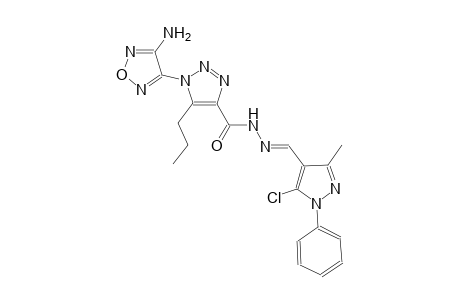 1-(4-amino-1,2,5-oxadiazol-3-yl)-N'-[(E)-(5-chloro-3-methyl-1-phenyl-1H-pyrazol-4-yl)methylidene]-5-propyl-1H-1,2,3-triazole-4-carbohydrazide