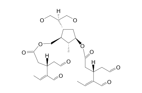 (E,3S)-4-formyl-3-(2-ketoethyl)hex-4-enoic acid [(1S,2R,3R,5R)-3-[(E,3S)-4-formyl-3-(2-ketoethyl)hex-4-enoyl]oxy-5-(2-hydroxy-1-methylol-ethyl)-2-methyl-cyclopentyl]methyl ester