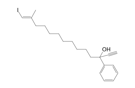 (E)-14-iodo-13-methyl-3-phenyltetradec-13-en-1-yn-3-ol