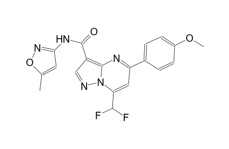 7-(difluoromethyl)-5-(4-methoxyphenyl)-N-(5-methyl-3-isoxazolyl)pyrazolo[1,5-a]pyrimidine-3-carboxamide