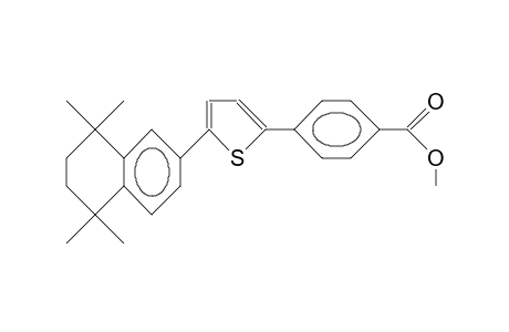 Benzoic acid, 4-[5-(5,6,7,8-tetrahydro-5,5,8,8-tetramethyl-2-naphthalenyl)-2-thienyl]-, methyl ester