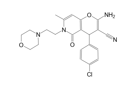 2-amino-4-(4-chlorophenyl)-7-methyl-6-[2-(4-morpholinyl)ethyl]-5-oxo-5,6-dihydro-4H-pyrano[3,2-c]pyridine-3-carbonitrile