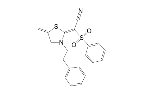 2-(5'-Methylene-3'-phenethylthiazolidin-2'-ylidene)-2-phenylsulfonylacetonitrile