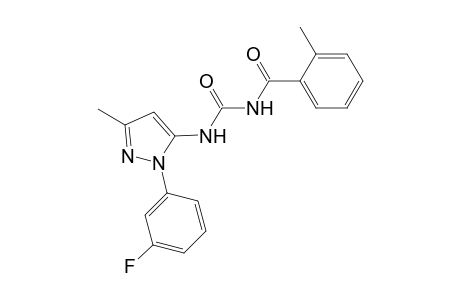 N-[[2-(3-fluorophenyl)-5-methyl-pyrazol-3-yl]carbamoyl]-2-methyl-benzamide